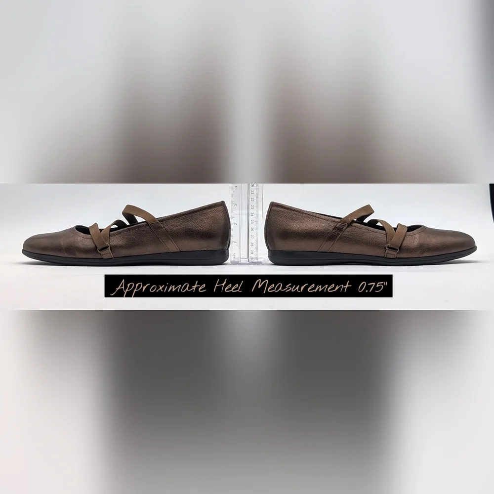 Trotters Della Women's Size 11N Metallic Brown Ballet Flats Flexible Outsoles